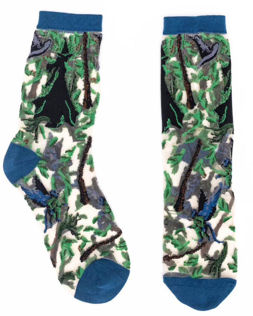 Wicked Elphaba Silhouette Sheer Socks