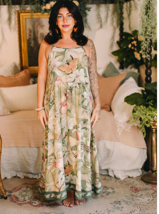 Fleur De Soleil Maxi Slip Dress