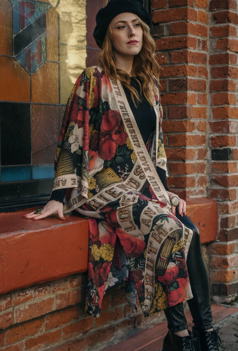 Friendship Love and Truth Opera Duster – Chateau Bel Age Boutique (view 6)