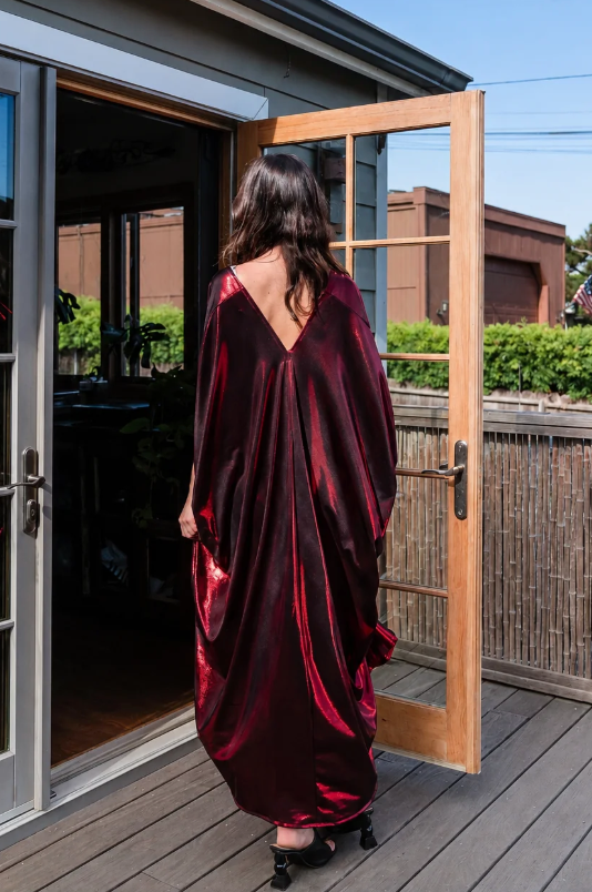Electric Cherry Caftan Kaftan Dress by JGrace – Chateau Bel Age Boutique (view 2)