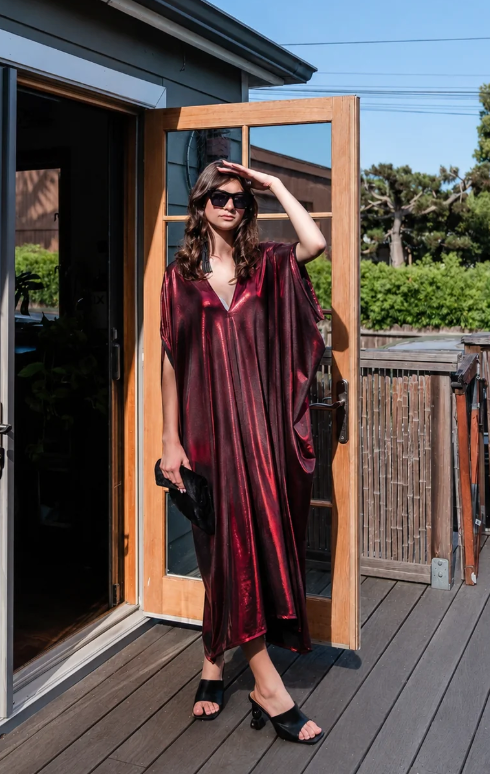 Electric Cherry Caftan Kaftan Dress by JGrace – Chateau Bel Age Boutique (view 4)