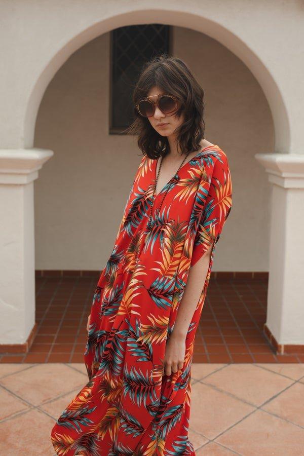 Tahitian Palm Caftan by Jennafer Grace