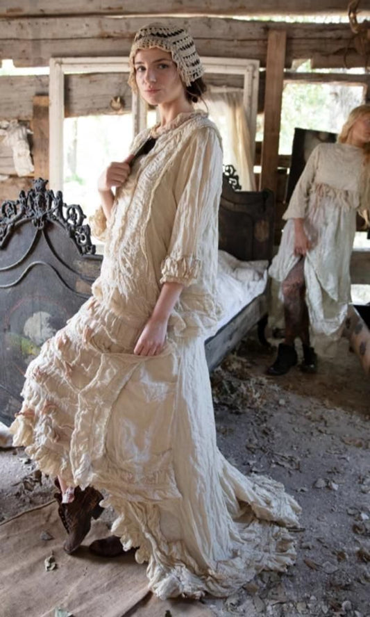 Linen Rammie Cotton Silk Hyacinth Gown 624 by MPearl