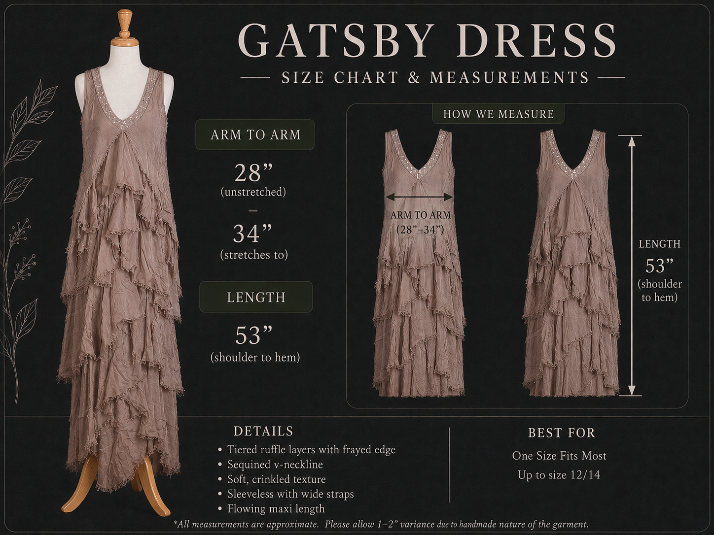 Gatsby Dress in Black – Chateau Bel Age Boutique (view 2)