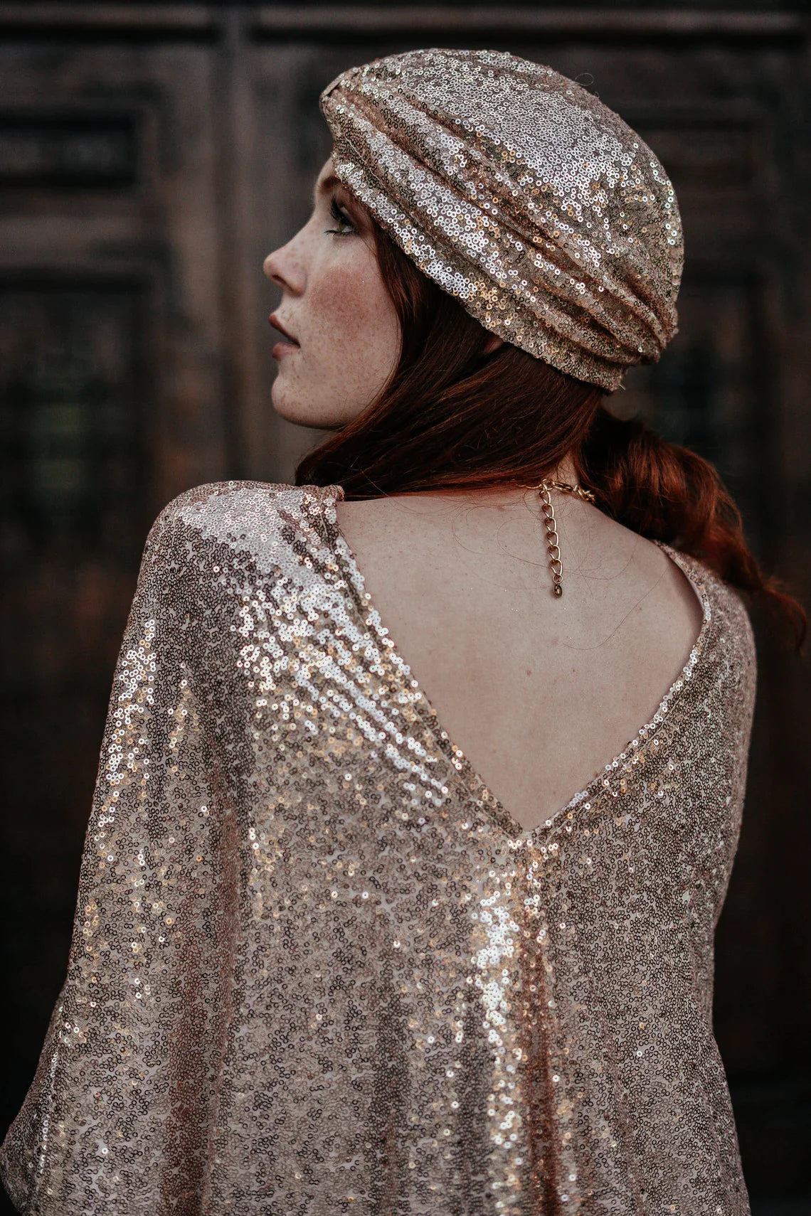 Rose Gold Caftan Kaftan Dress by Jennafer Grace
