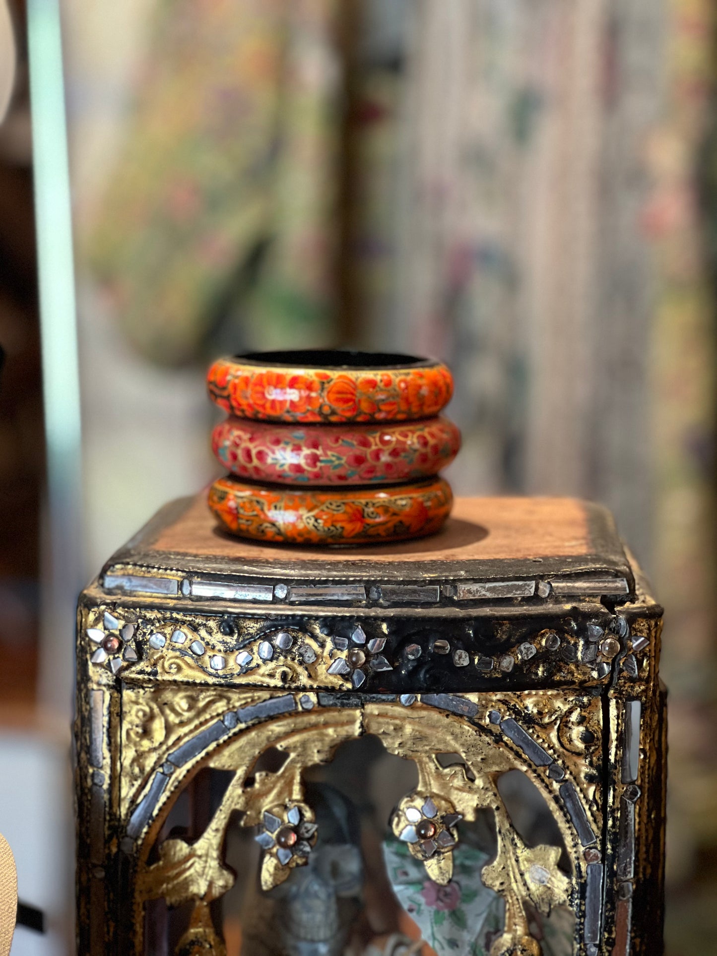 Orange Mix Bangle Set