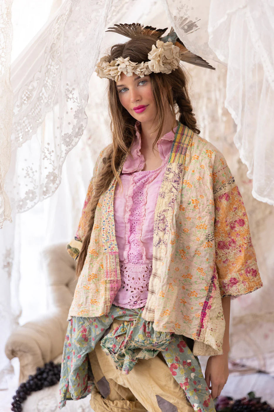 Patchwork Dekker Kimono in Madras Calico by MP