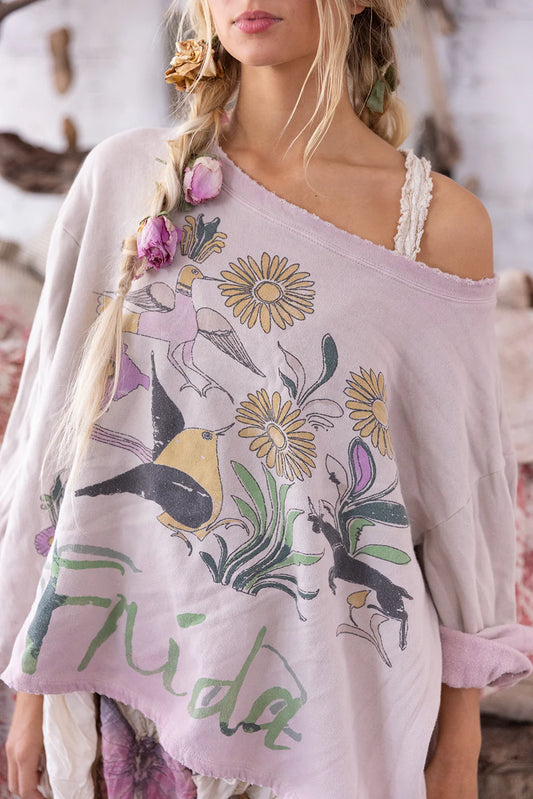 Flight Flowers Frida Nago Sweatshirt in Azalea Dip Dye by Magnolia Pearl