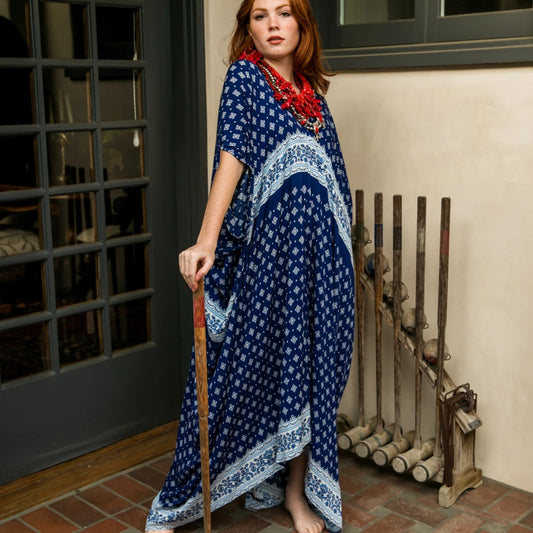 Indigo Caftan by Jennafer Grace