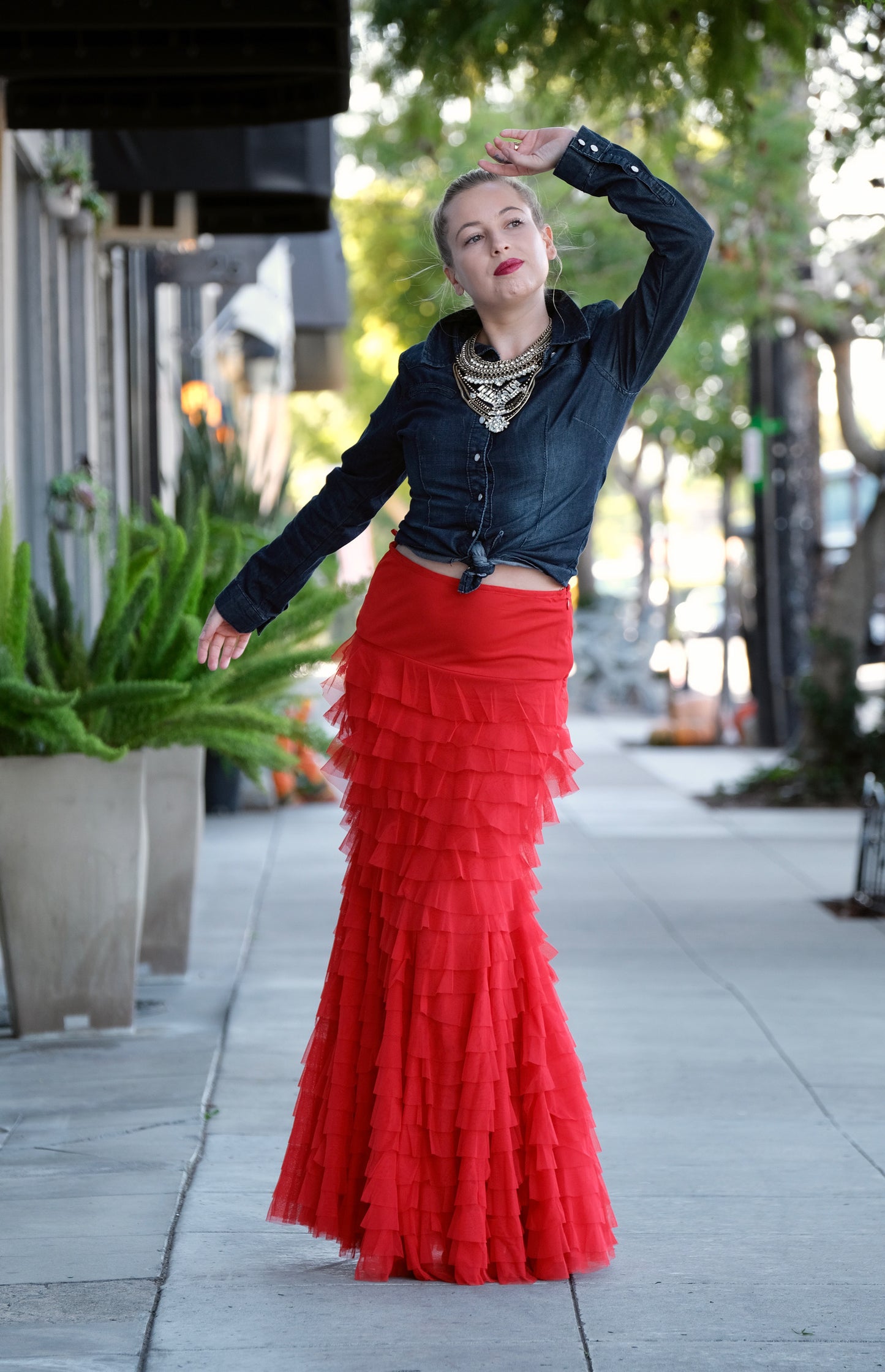 The Ariel Skirt in Red