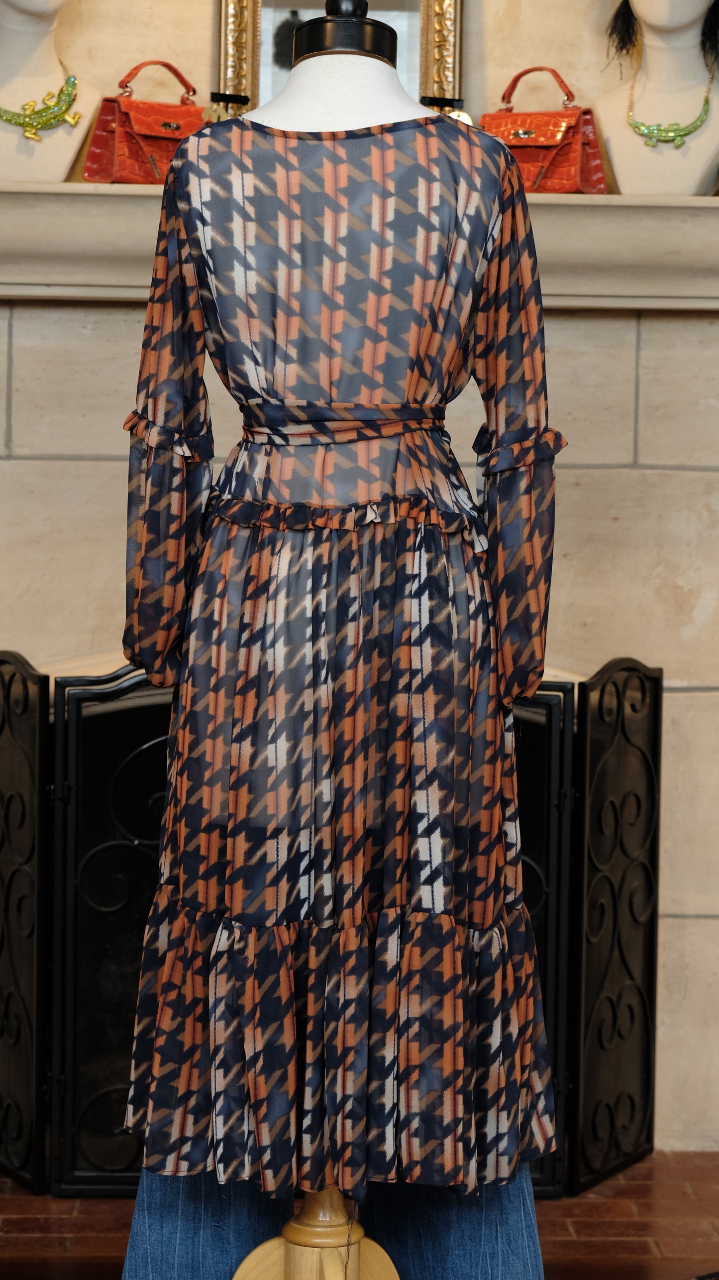 London Dress in Pistols Plaid