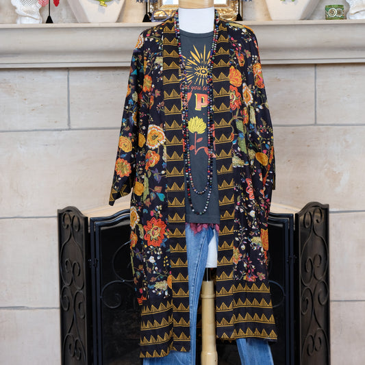 Black Chintz Blair Duster
