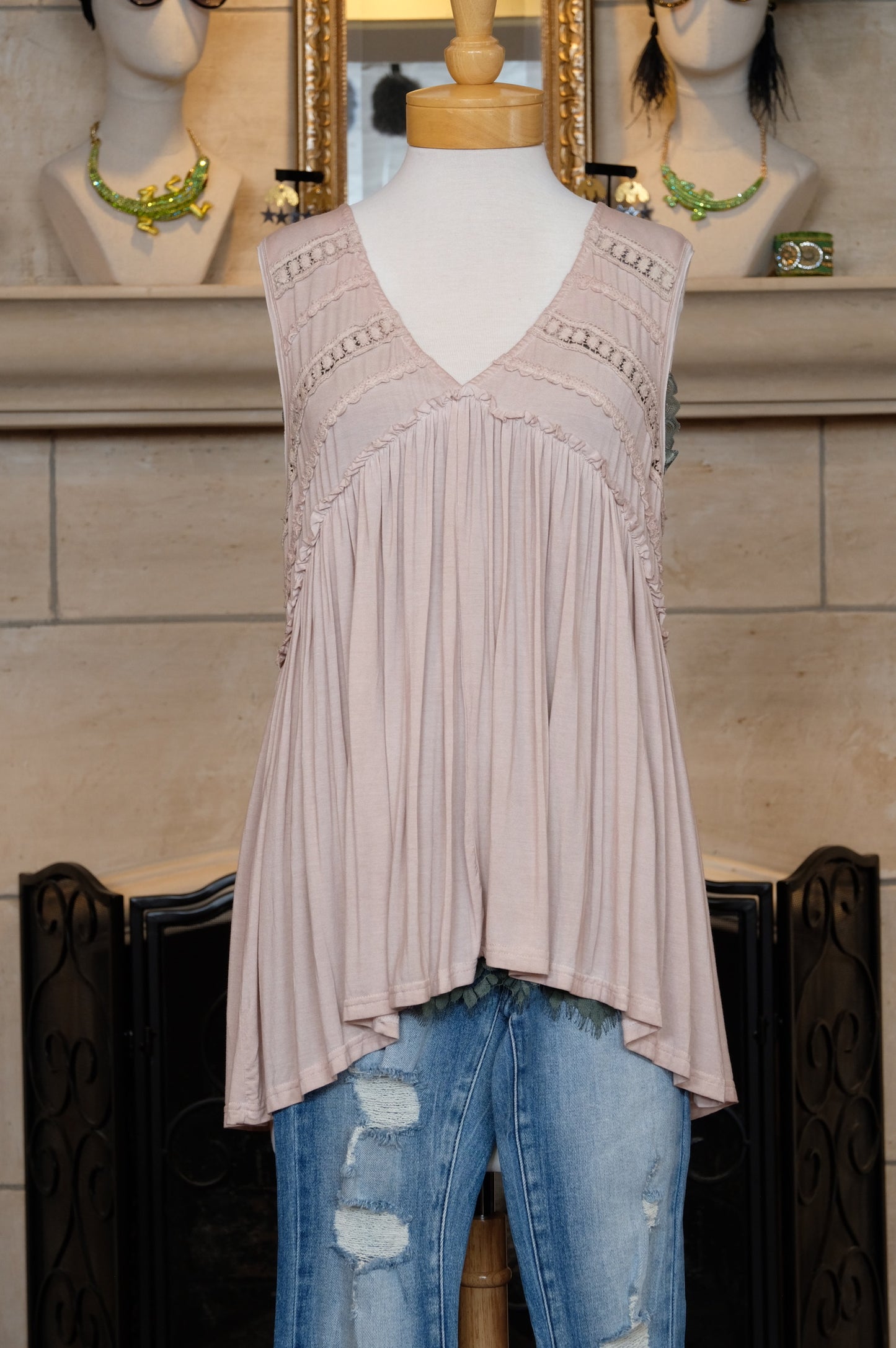Baby Doll Tank in Soft Pink