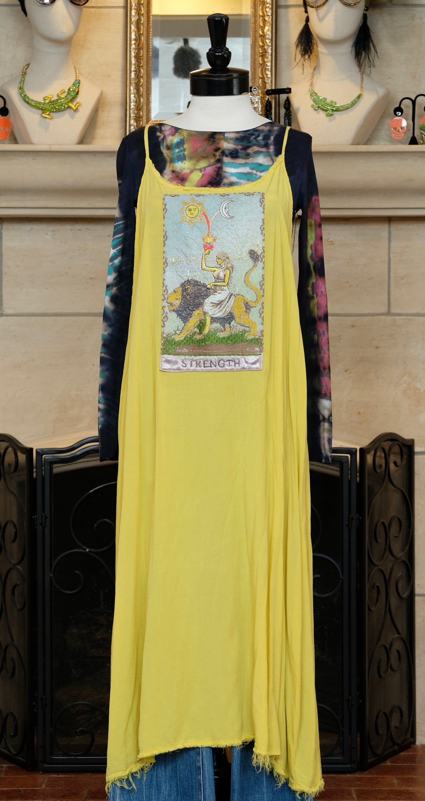 Strength Tarot Card Dress in Yellow