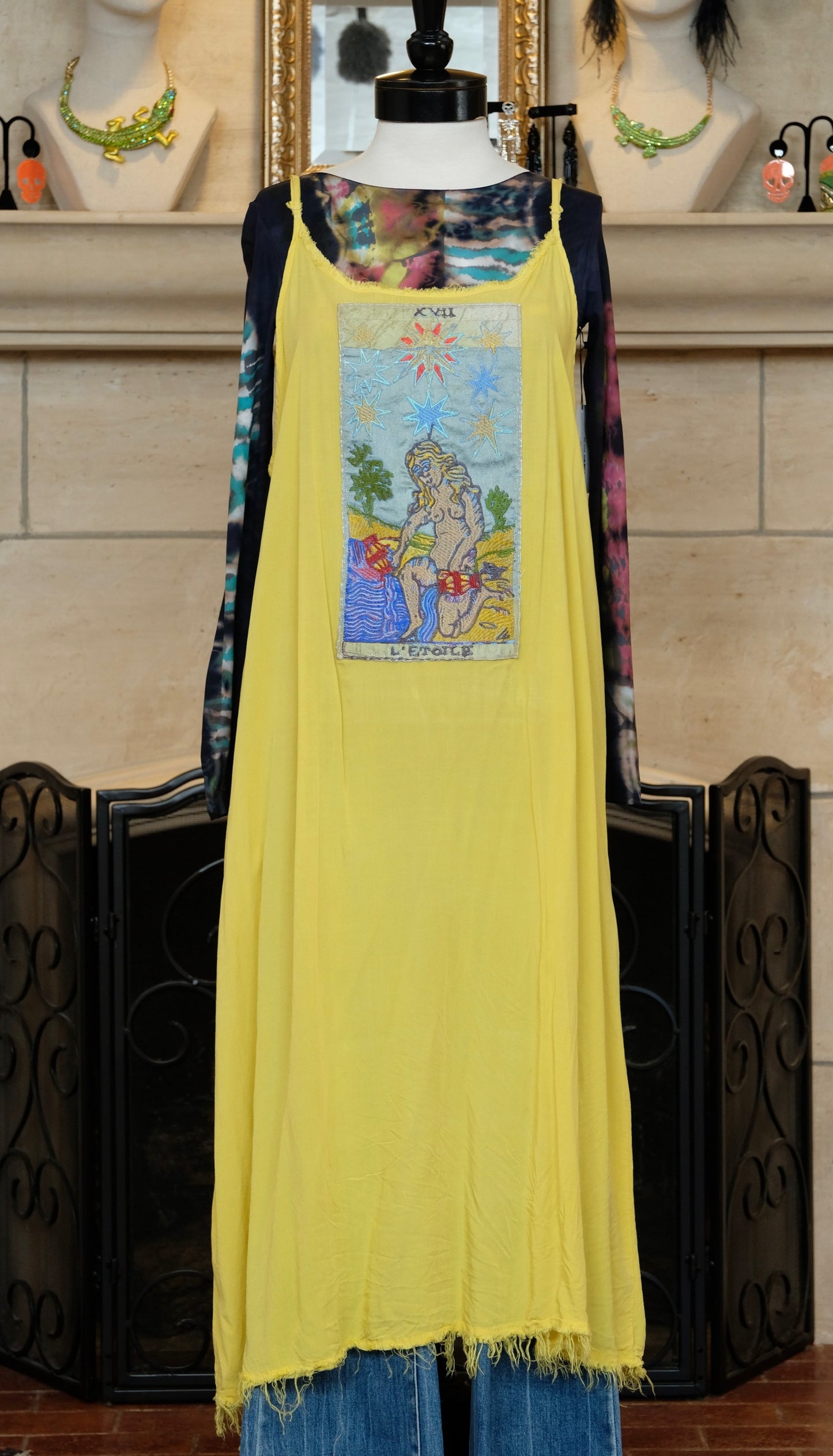 L'Etoile Tarot Card Dress in Yellow
