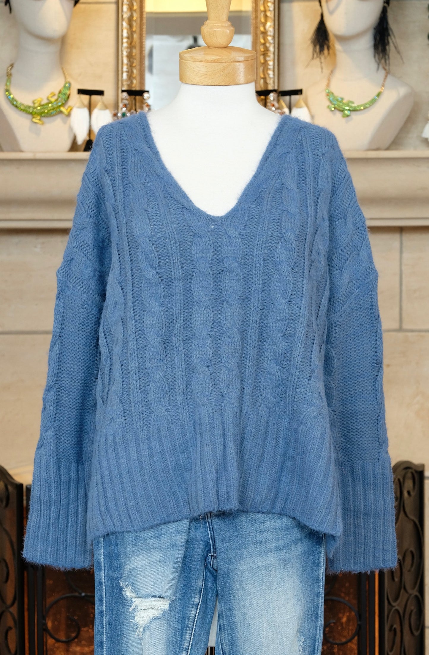 Powder Blue Knit Sweater