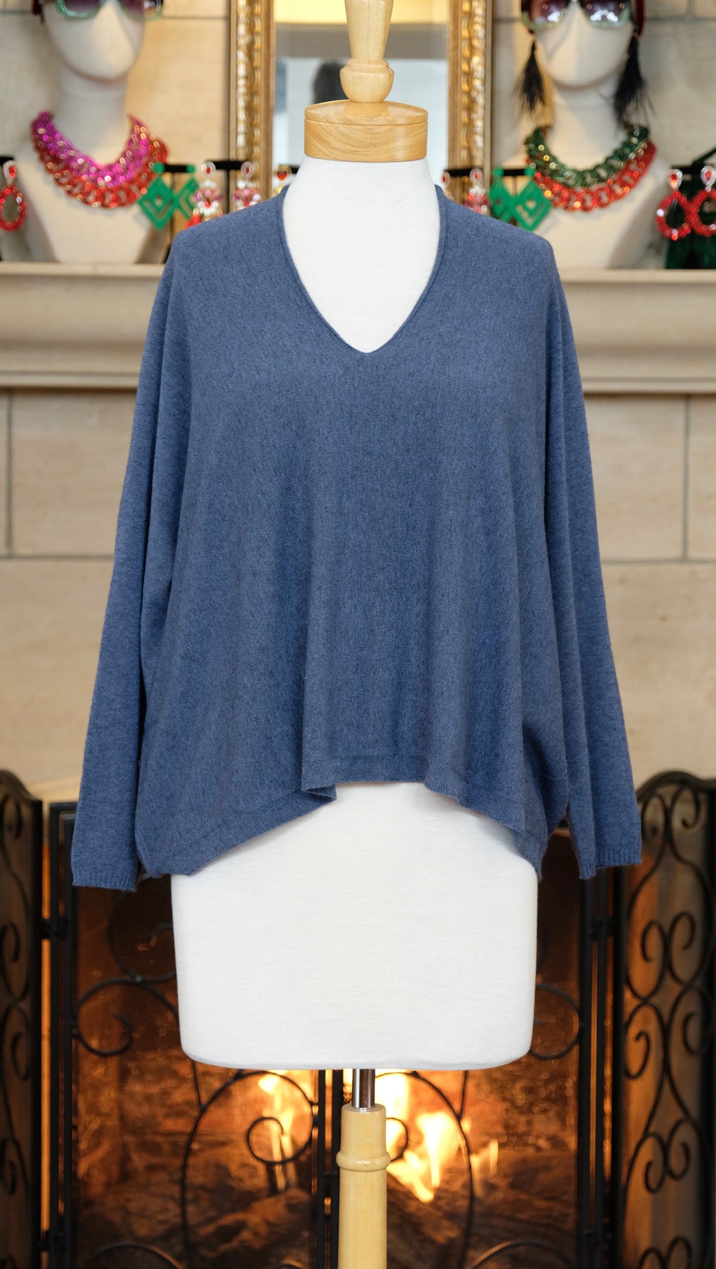 Collette Sweater in Denim Blue