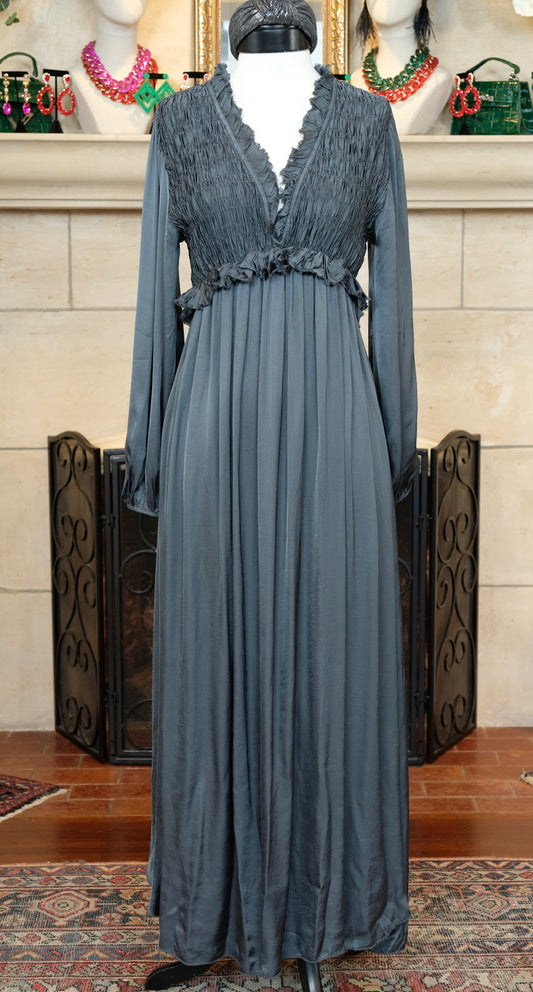 Gigli Dress in Charcoal