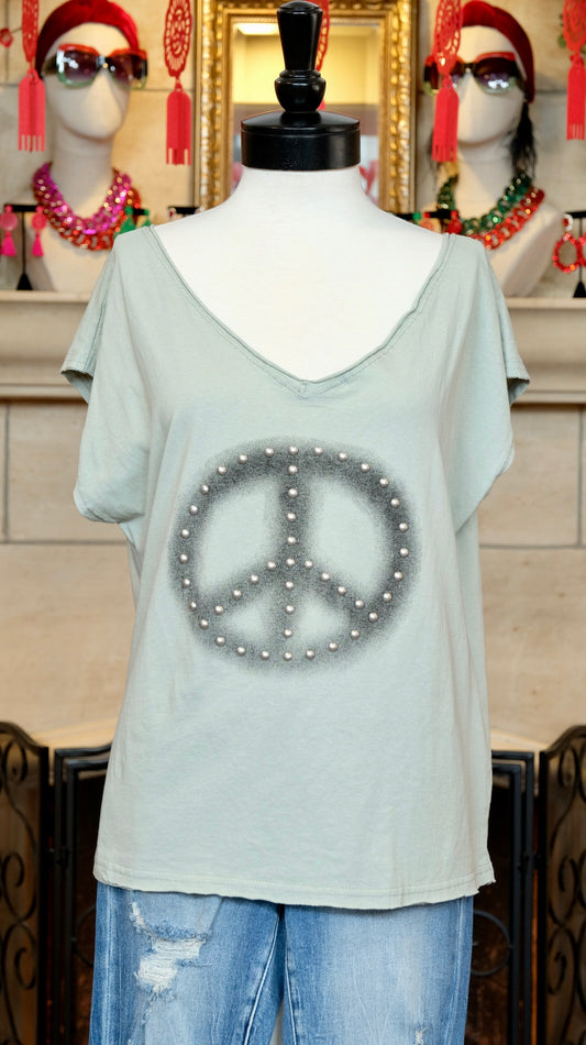 Seek Peace T-Shirt in Jade