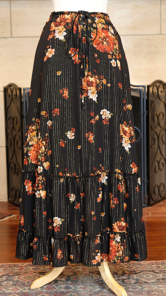 Mystical Flowers Maxi Skirt by Jennafer Grace
