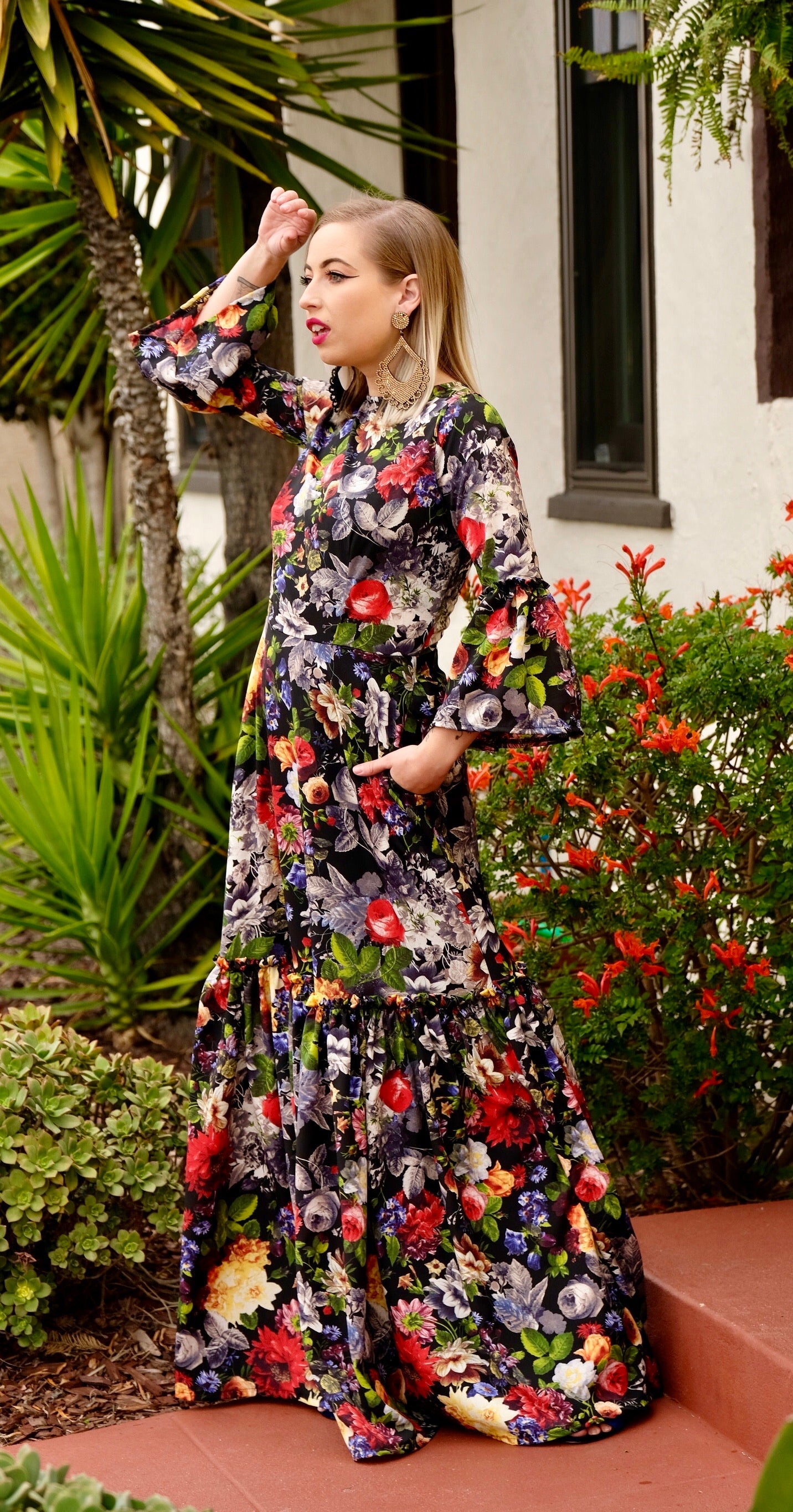 Midnight Florals Dress By Jennafer Grace