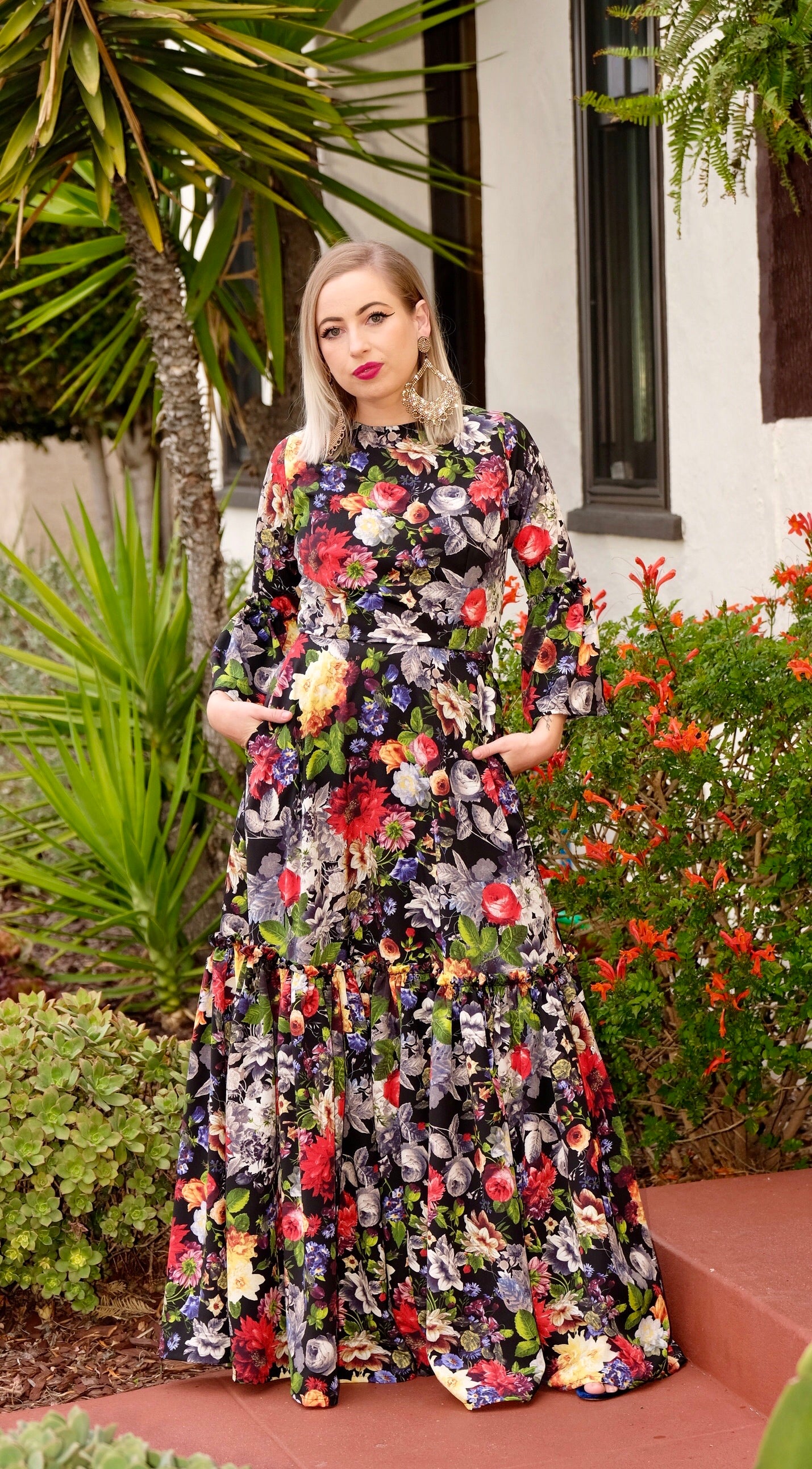 Midnight Florals Dress By Jennafer Grace