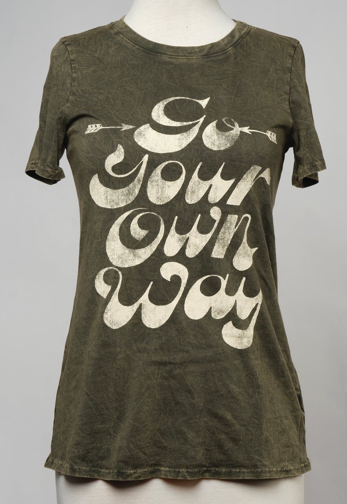 Go Your Own Way T-Shirt in Stormy Cloud Grey