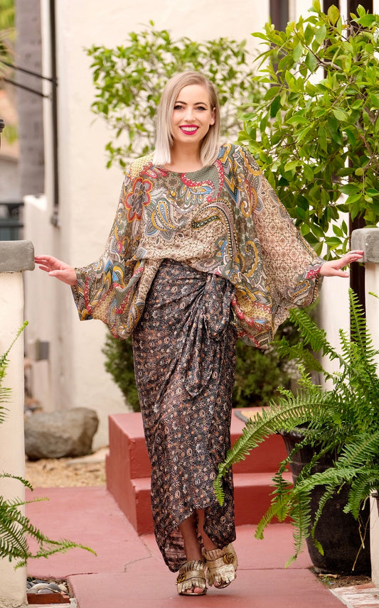 Demi Scarf Top in Paisley