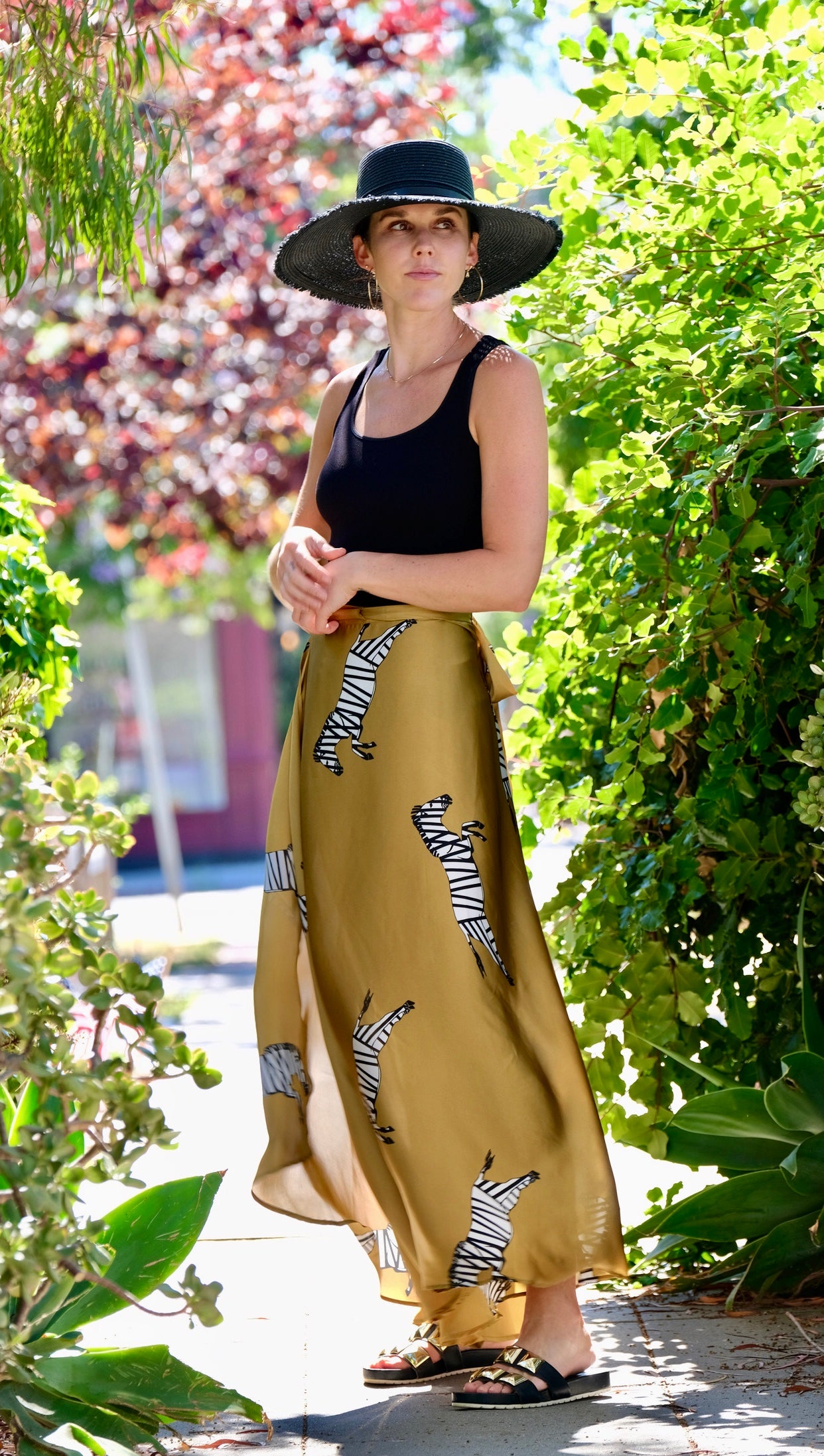 Zebra Wrap Skirt